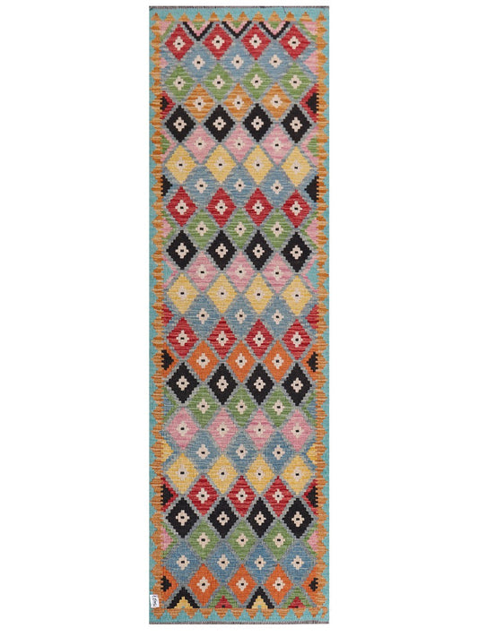 Maimana Afghanistan Kilim Runner - 298 x 88 cm