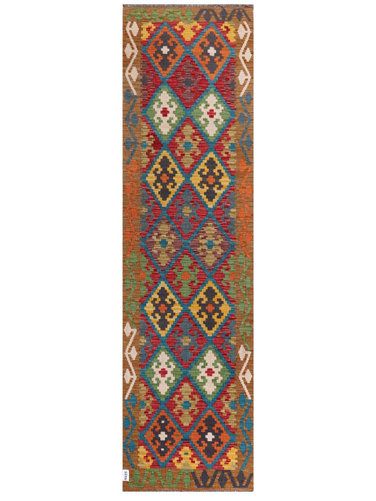 Maimana Afghanistan Kilim Runner - 308 x 84 cm