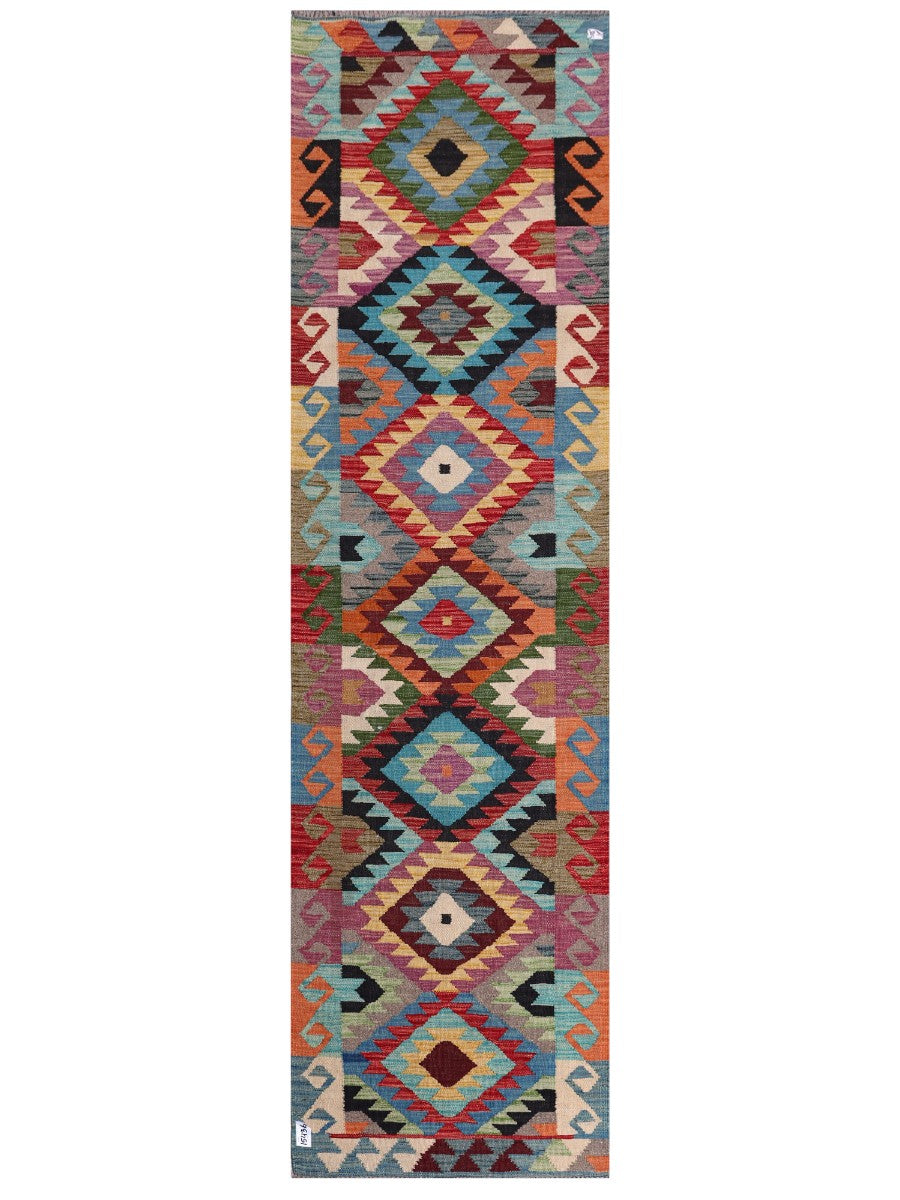 Maimana Afghanistan Kilim Runner - 295 x 82 cm