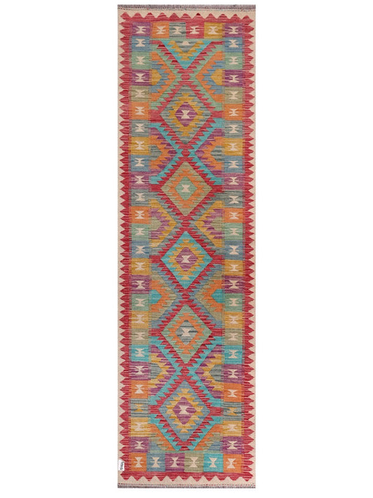 Maimana Afghanistan Kilim Runner - 299 x 87 cm