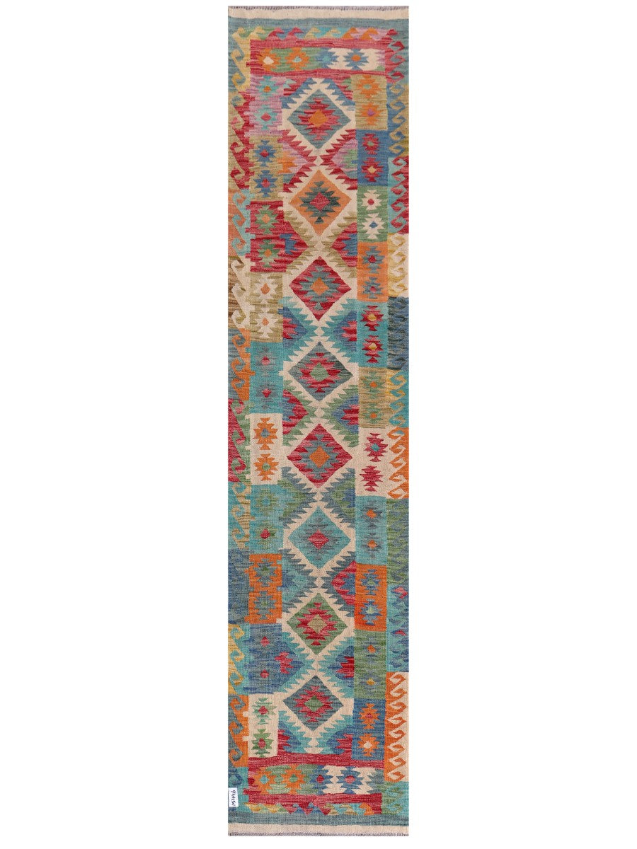 Maimana Afghanistan Kilim Runner - 284 x 83 cm
