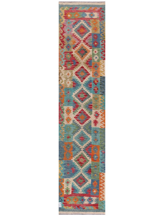 Maimana Afghanistan Kilim Runner - 284 x 83 cm