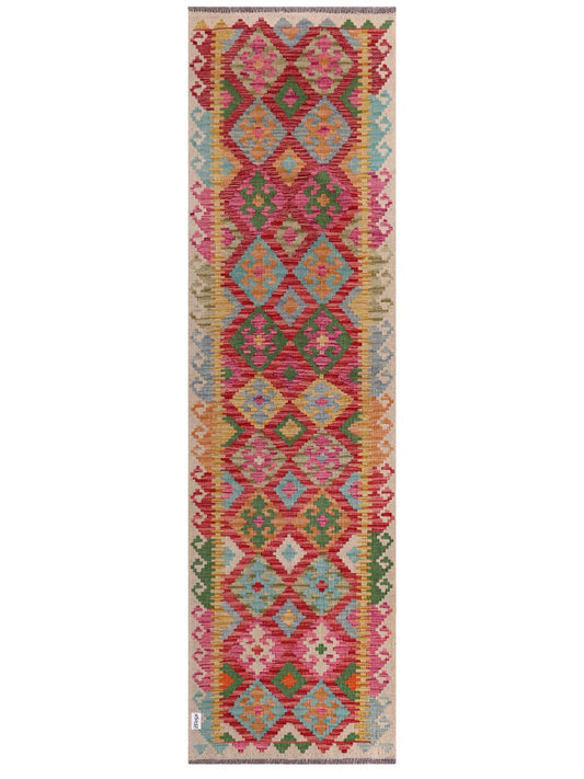 Maimana Afghanistan Kilim Runner - 293 x 82 cm