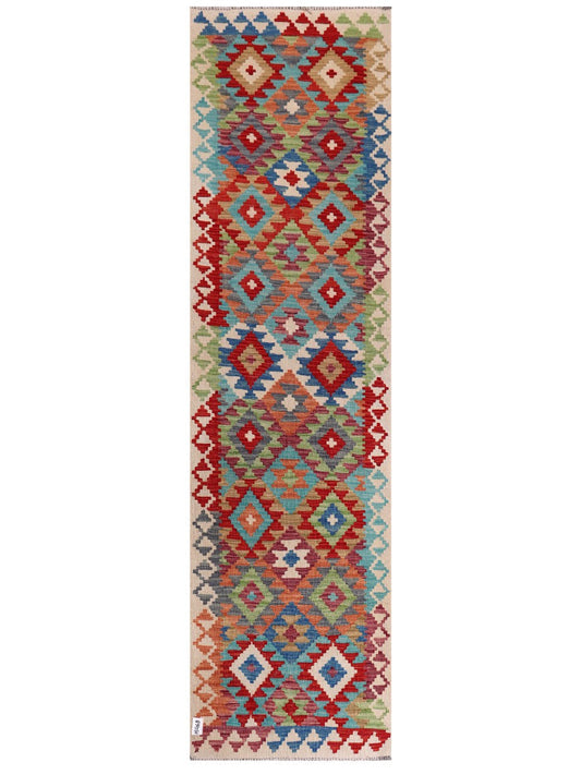 Maimana Afghanistan Kilim Runner - 290 x 79 cm