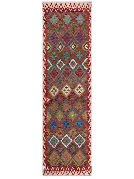 Maimana Afghanistan Kilim Runner - 303 x 87 cm
