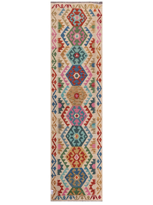 Maimana Afghanistan Kilim Runner - 309 x 82 cm