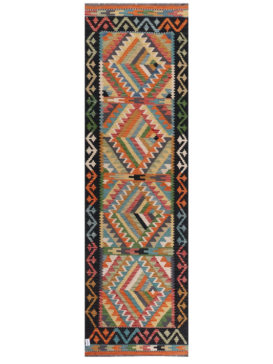 Maimana Afghanistan Kilim Runner - 312 x 93 cm