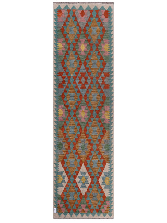 Maimana Afghanistan Kilim Runner - 288 x 82 cm