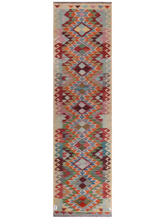 Maimana Afghanistan Kilim Runner - 294 x 82 cm
