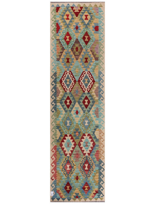Maimana Afghanistan Kilim Runner - 303 x 84 cm