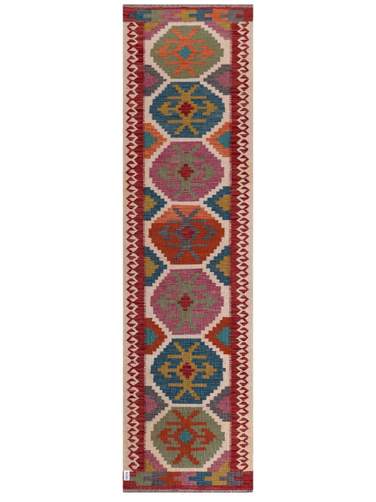 Maimana Afghanistan Kilim Runner - 294 x 80 cm