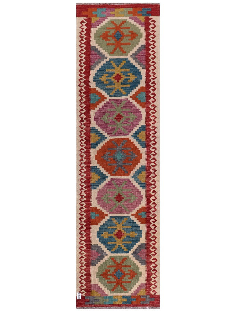 Maimana Afghanistan Kilim Runner - 288 x 80 cm