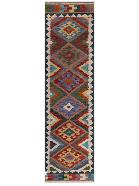 Maimana Afghanistan Kilim Runner - 292 x 82 cm