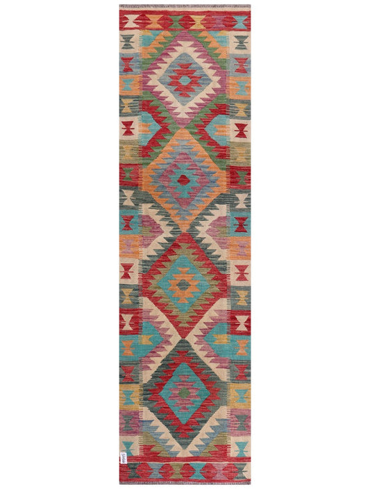 Maimana Afghanistan Kilim Runner - 293 x 82 cm