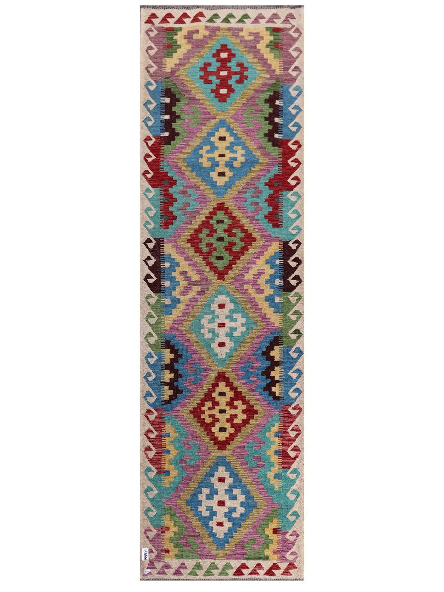 Maimana Afghanistan Kilim Runner - 302 x 88 cm
