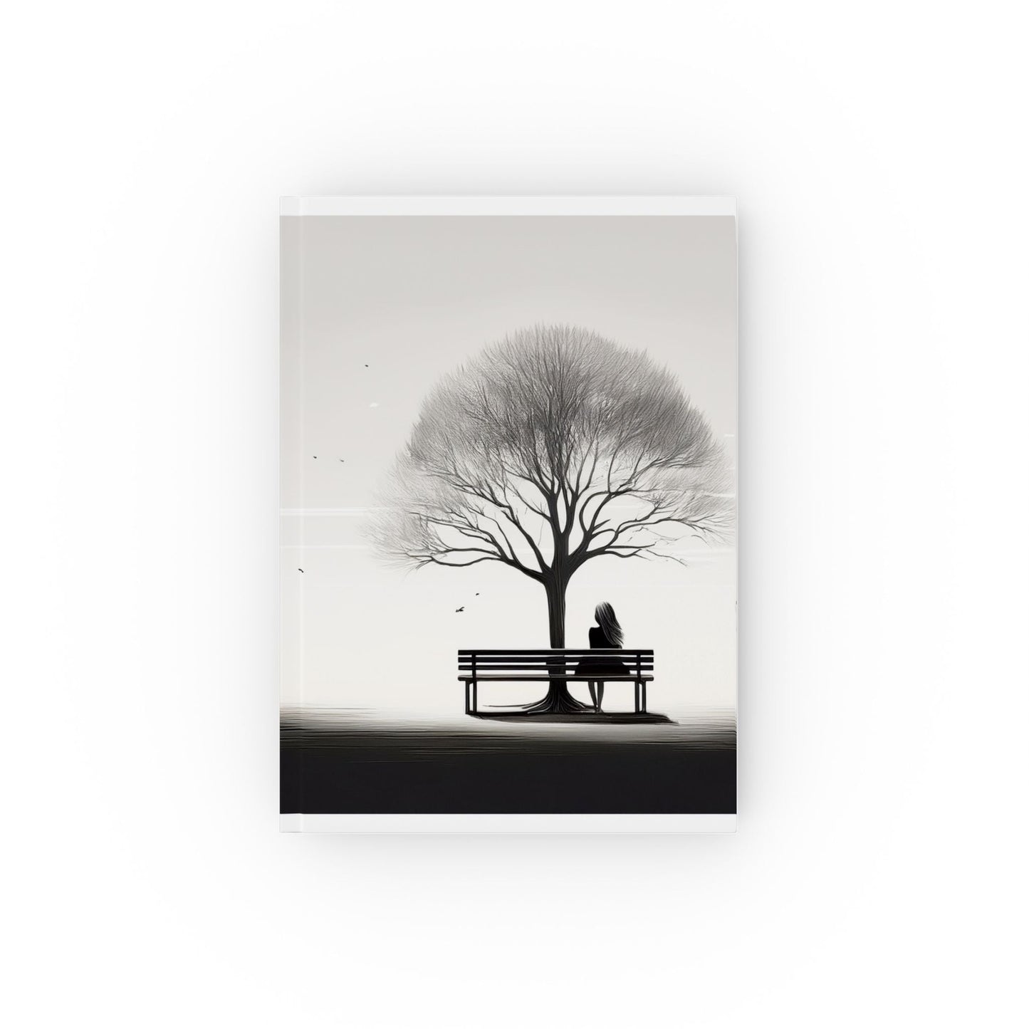 Aesthetic Hardcover Journal - Black And White Nature Design