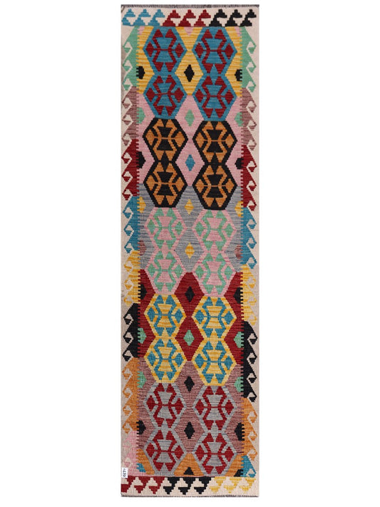Maimana Afghanistan Kilim Runner - 294 x 84 cm