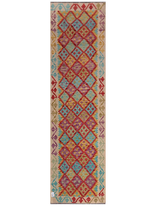 Maimana Afghanistan Kilim Runner - 287 x 80 cm