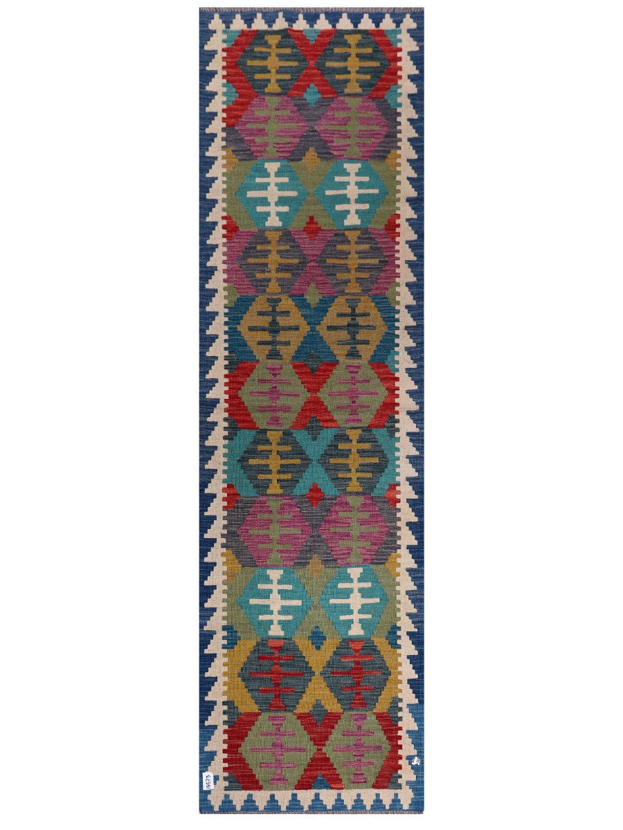 Maimana Afghanistan Kilim Runner - 296 x 84 cm