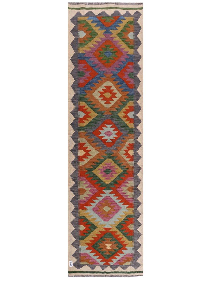 Maimana Afghanistan Kilim Runner - 293 x 82 cm