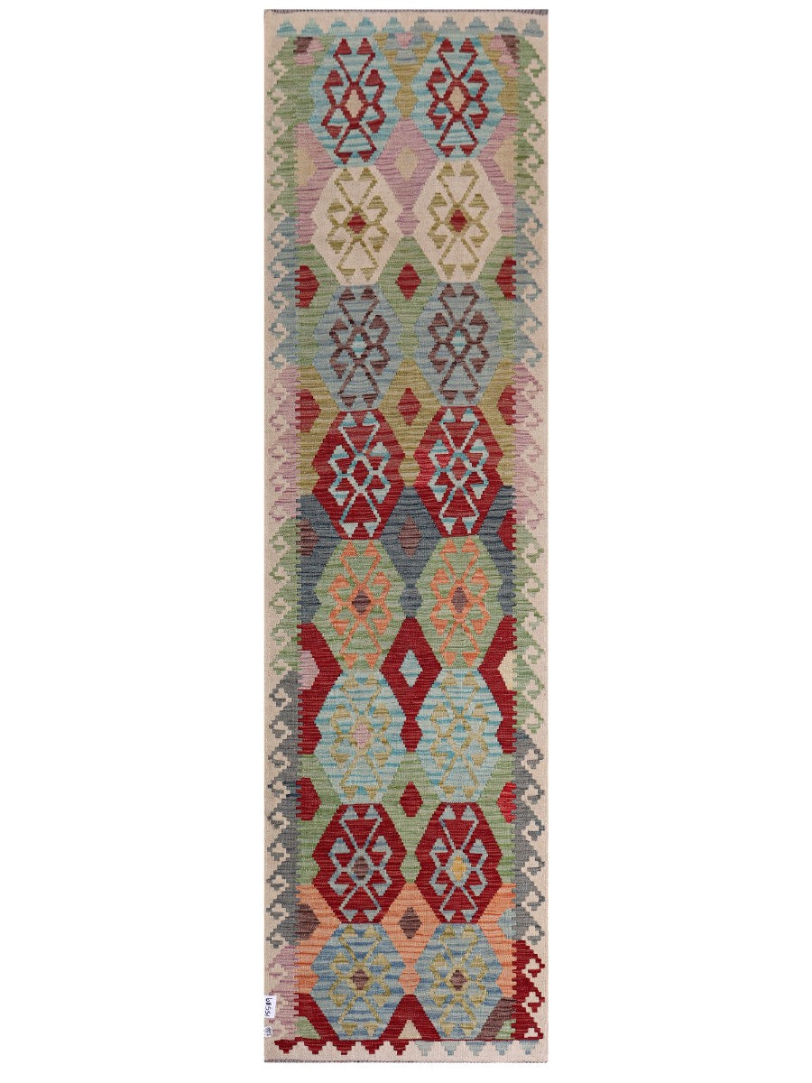 Maimana Afghanistan Kilim Runner - 302 x 83 cm
