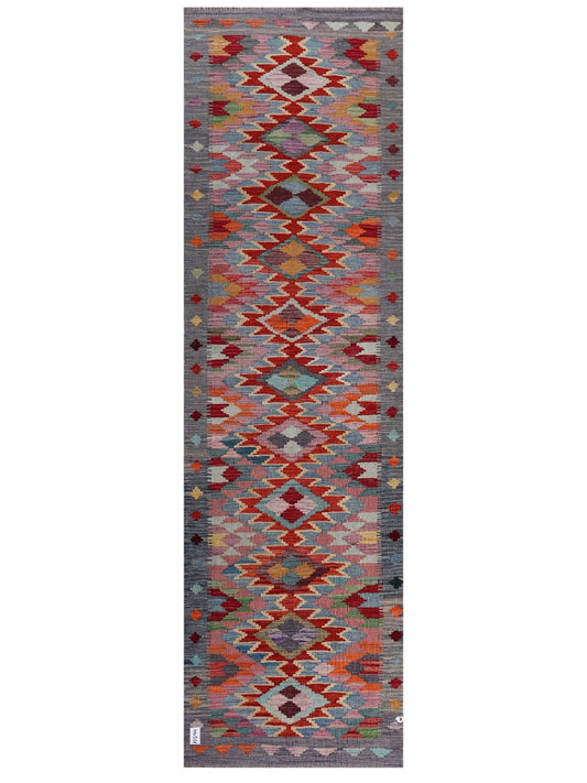 Maimana Afghanistan Kilim Runner - 296 x 87 cm