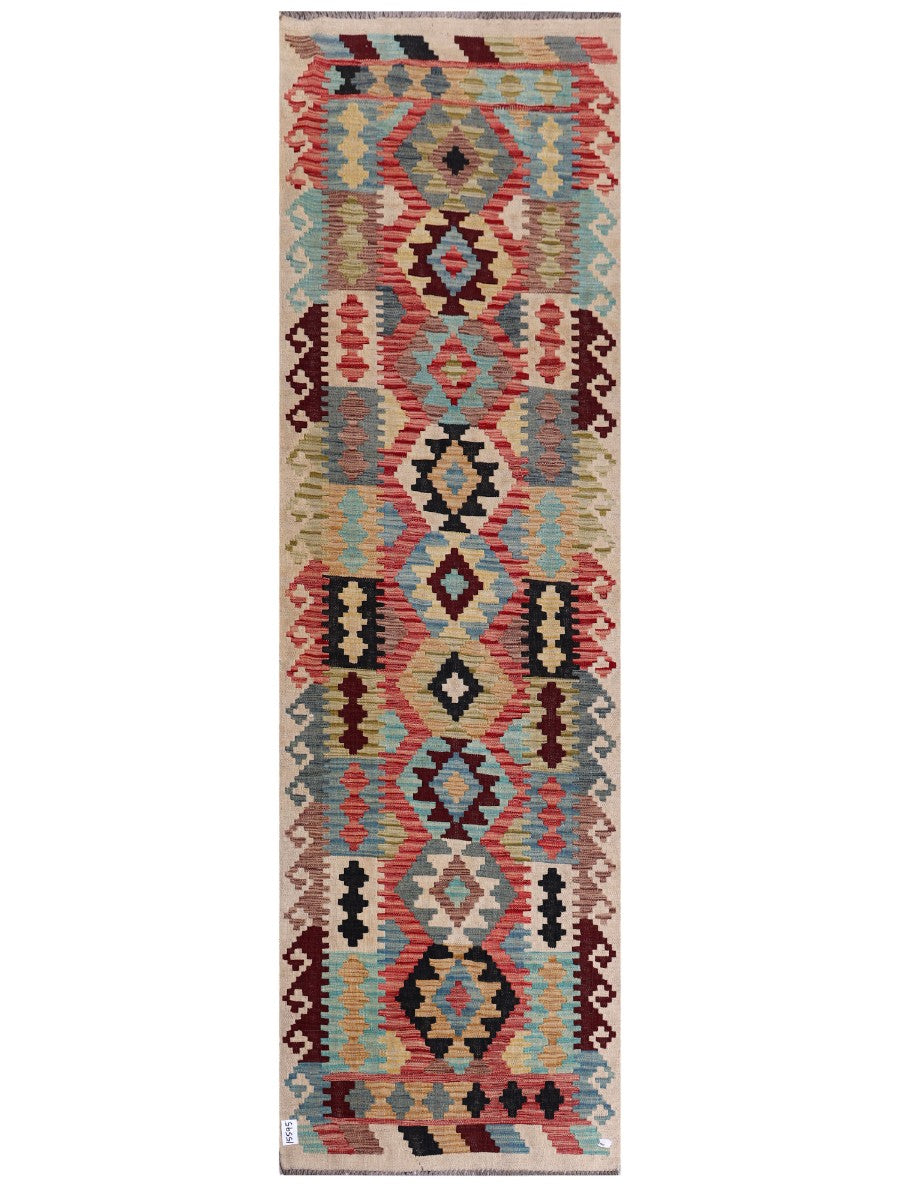 Maimana Afghanistan Kilim Runner - 288 x 86 cm