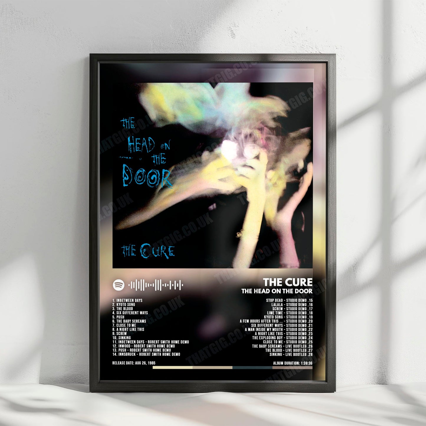 The Cure "The Head on the Door" Album Cover Poster - with Complete Tracklist