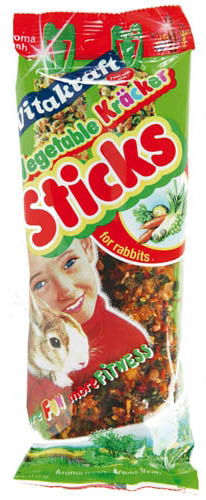 Vitakraft Kräcker® Rabbit Vegetables-beetroot Stick 2 Pack - Case of 5