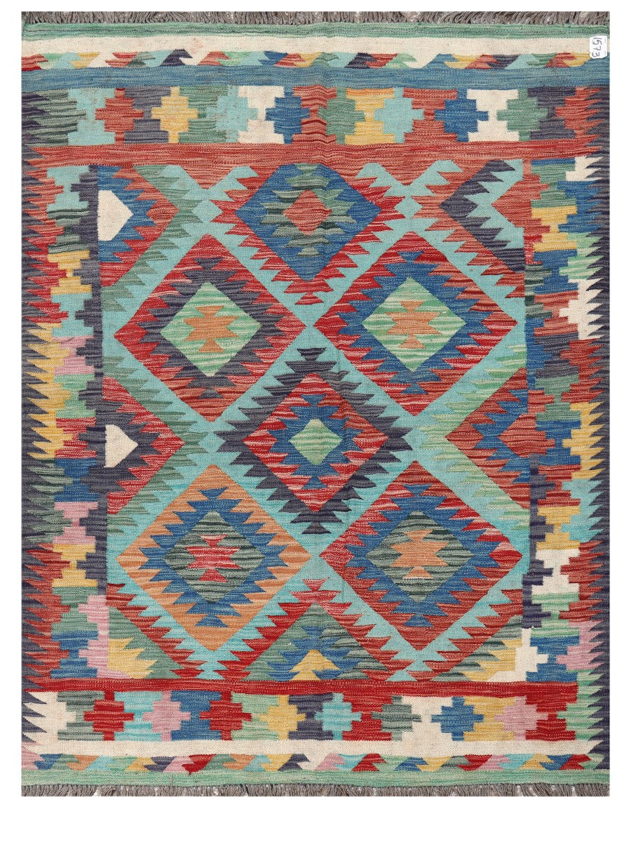 Maimana Afghanistan Kilim Rug - 198 x150 cm