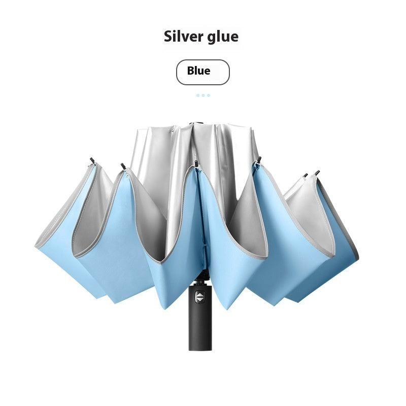 Compact Reversible Automatic Umbrella with UV Protection