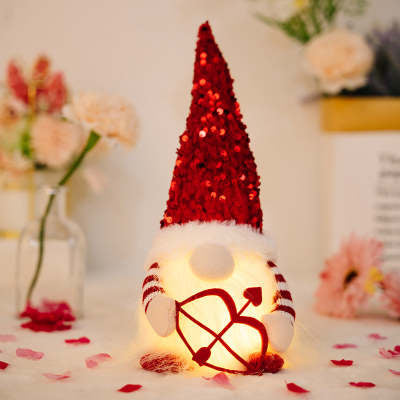 Luminous Sequin Cap Valentine's Day Doll