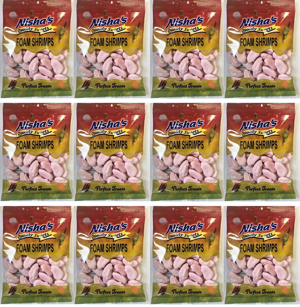 12 x Nisha Foam Shrimps - 100g