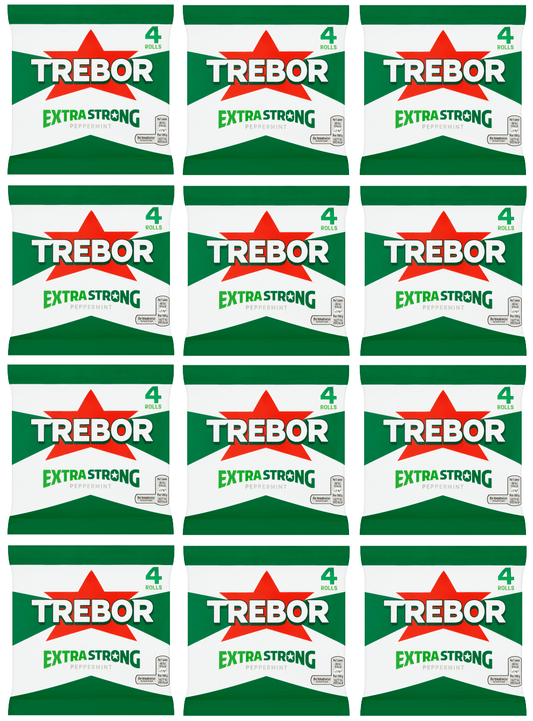 12 x Trebor Extra Strong Mints 4 Pk