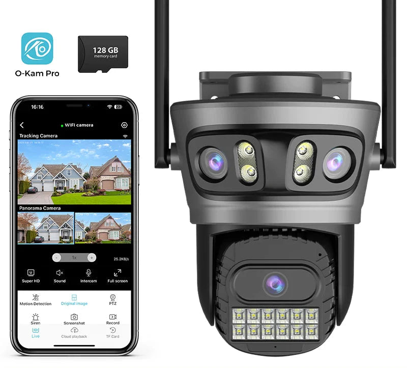 Camera Outdoor Auto Tracking Multi Screens 5X Digital Zoom PTZ Security Protection