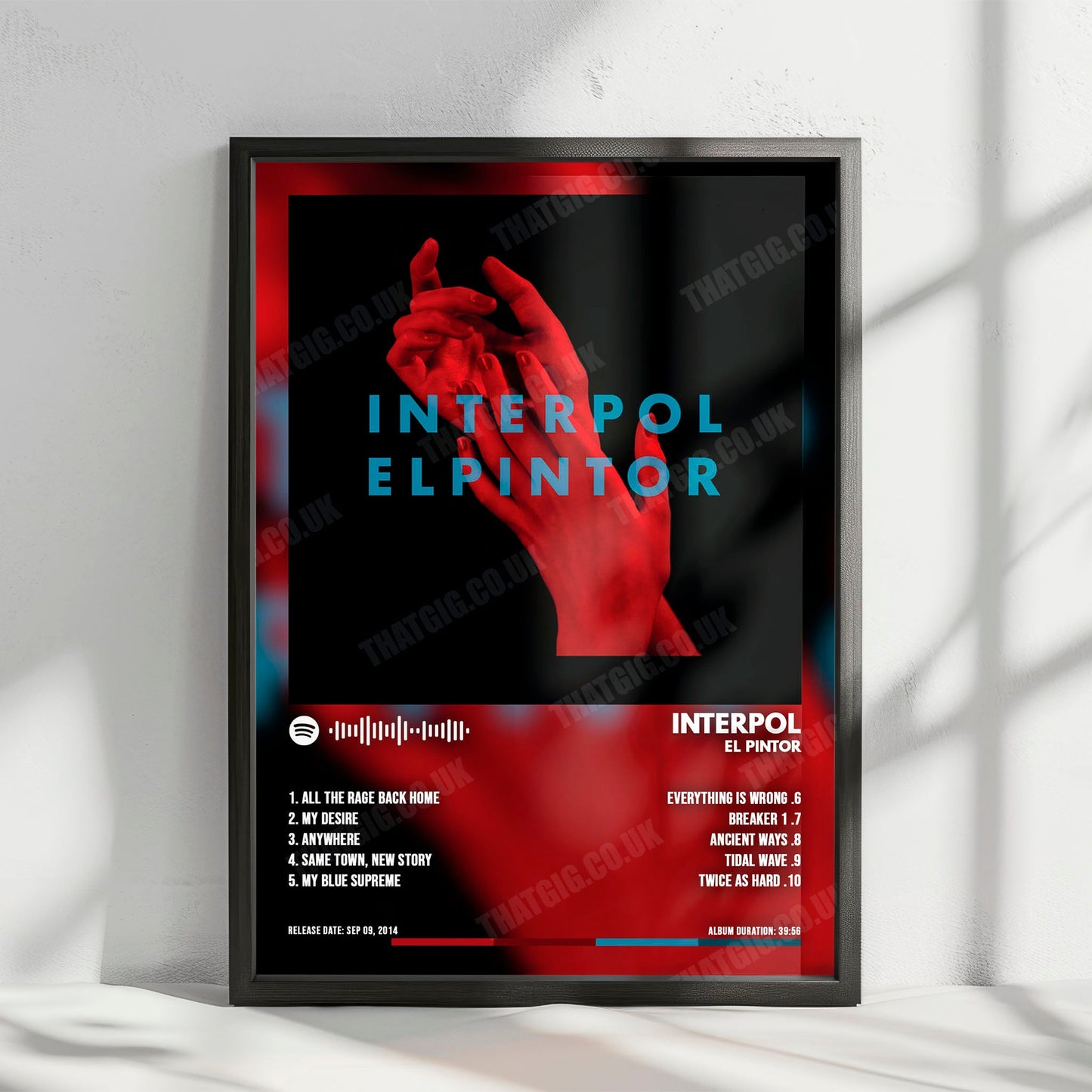 Interpol "El Pintor" Album Cover Poster - with Complete Tracklist