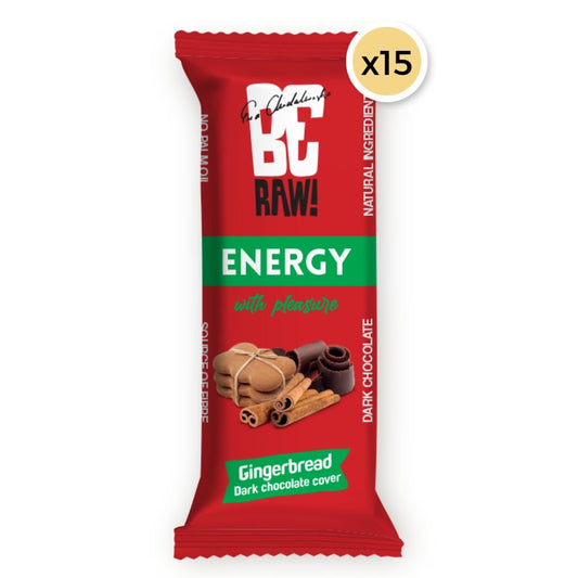 15x Energy Bar - Gingerbread - Dark Chocolate cover 40g