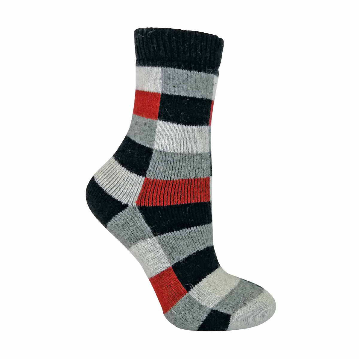 Sock Snob Ladies Merino Wool Silk Blend Checked Socks