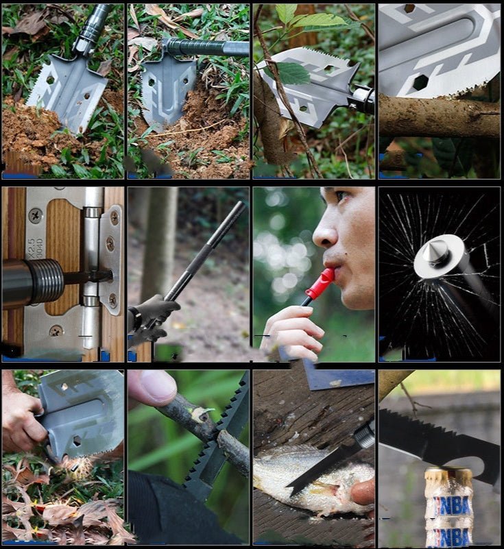 16-in-1 Tactical Survival Camping Shovel