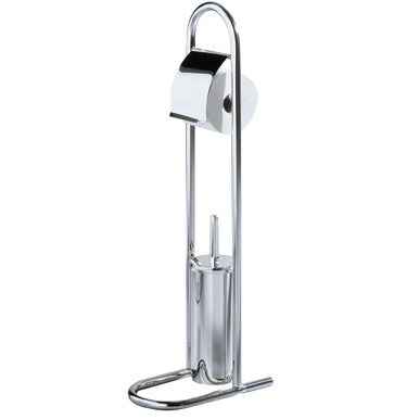 Linnea Chrome Bathroom Set Toilet Brush And Roll Small Holder