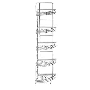 5 Tier Chrome Corner Storage Rack
