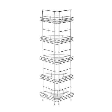 5 Tier Chrome Corner Storage Rack