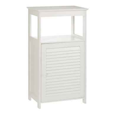 Shutter White Wood Floor Cabinet