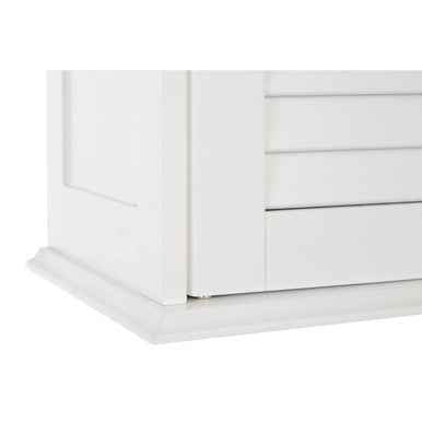 Shutter White Wood 2 Door Wall Cabinet