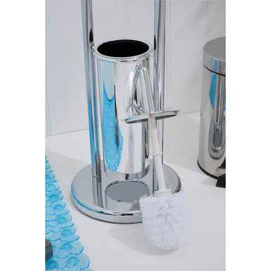 Linnea Chrome Bathroom Set Toilet Brush And Roll Large Holder