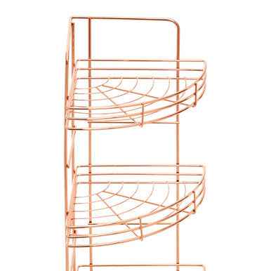 Dara 5 Tier Copper Finish Corner Storage Rack