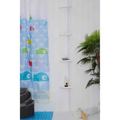 Linnea White Ps 4 Tier Corner Shelf Unit