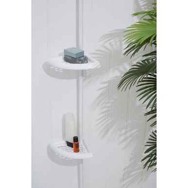 Linnea White Ps 4 Tier Corner Shelf Unit