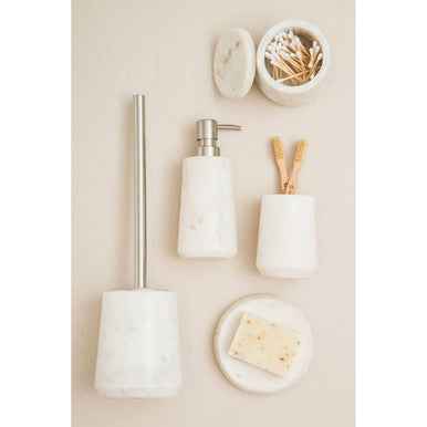 Abaska Off White Marble Soap Dish
