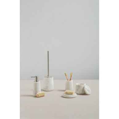 Abaska Off White Marble Soap Dish